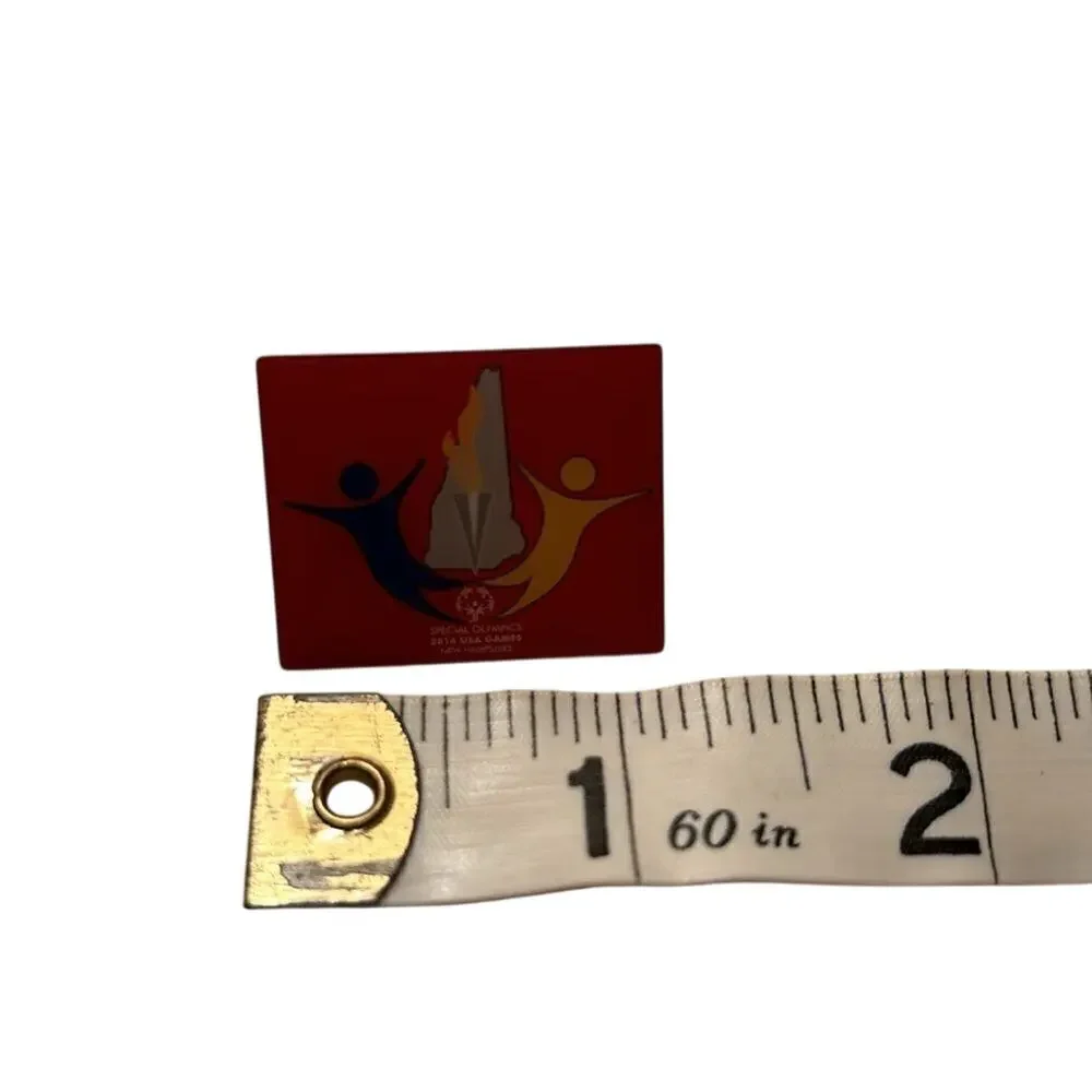 New Hampshire 2014 Special Olympics Red Rectangular Lapel Pin